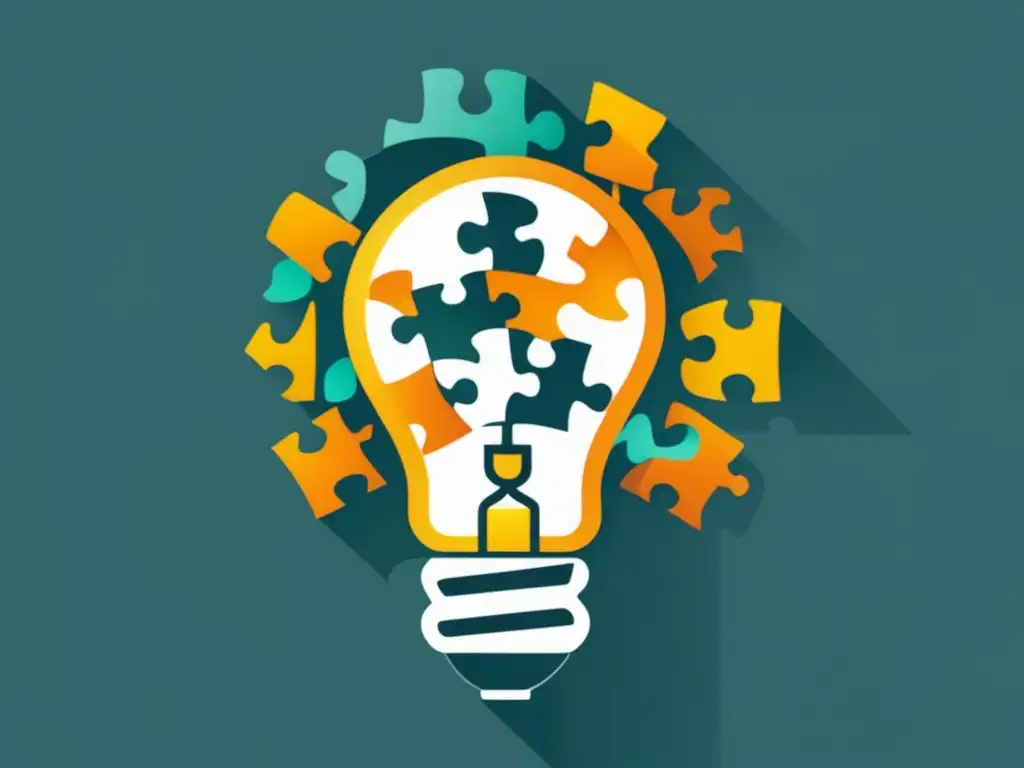 Valorar tu talento: El código de la tarificación freelance Glowing lightbulb and puzzle pieces symbolize strategies and elements for freelance pricing