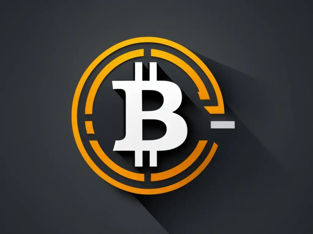 Diseño minimalista de Bitcoin Pagos en Bitcoin para freelancers: imagen 8k ultradetallada de diseño minimalista con símbolo Bitcoin blanco sobre fondo negro