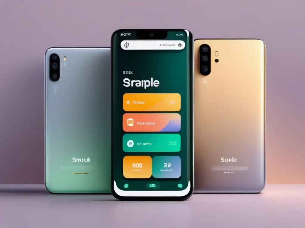 Smartphone minimalista con app de seguimiento de gastos Teléfono moderno con app para seguimiento de gastos para freelancers