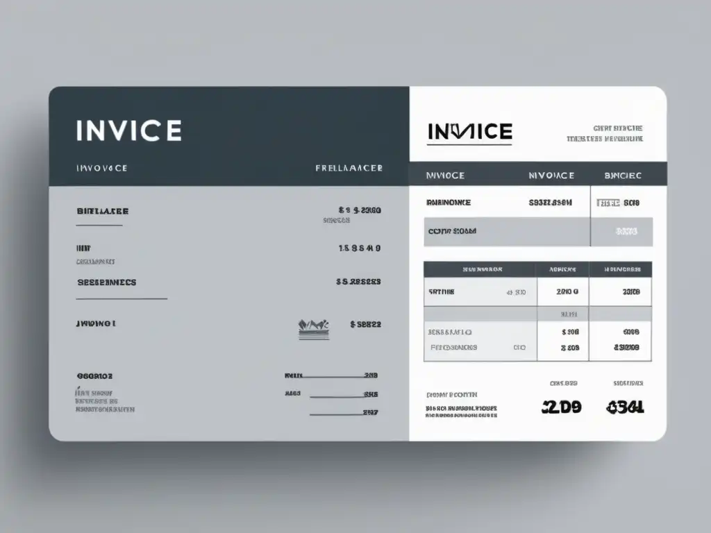 Plantilla de factura moderna y personalizable en pantalla Software de facturación para freelancers en pantalla