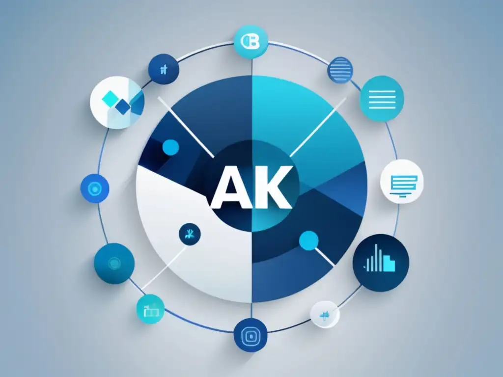 Gestión financiera eficiente con diseño minimalista Diseño minimalista con datos financieros abstractos en azul