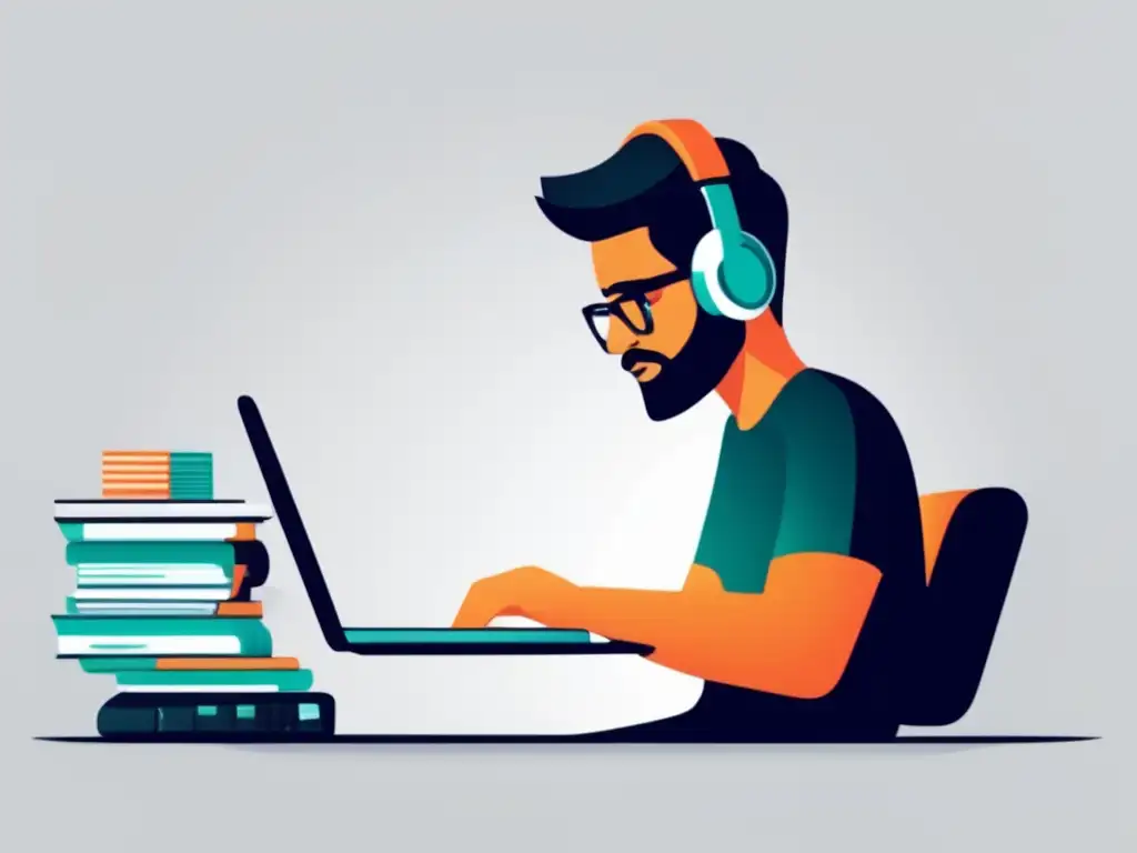 Freelancer organizado trabajando en su escritorio Freelancer organizado gestionando créditos para freelancers