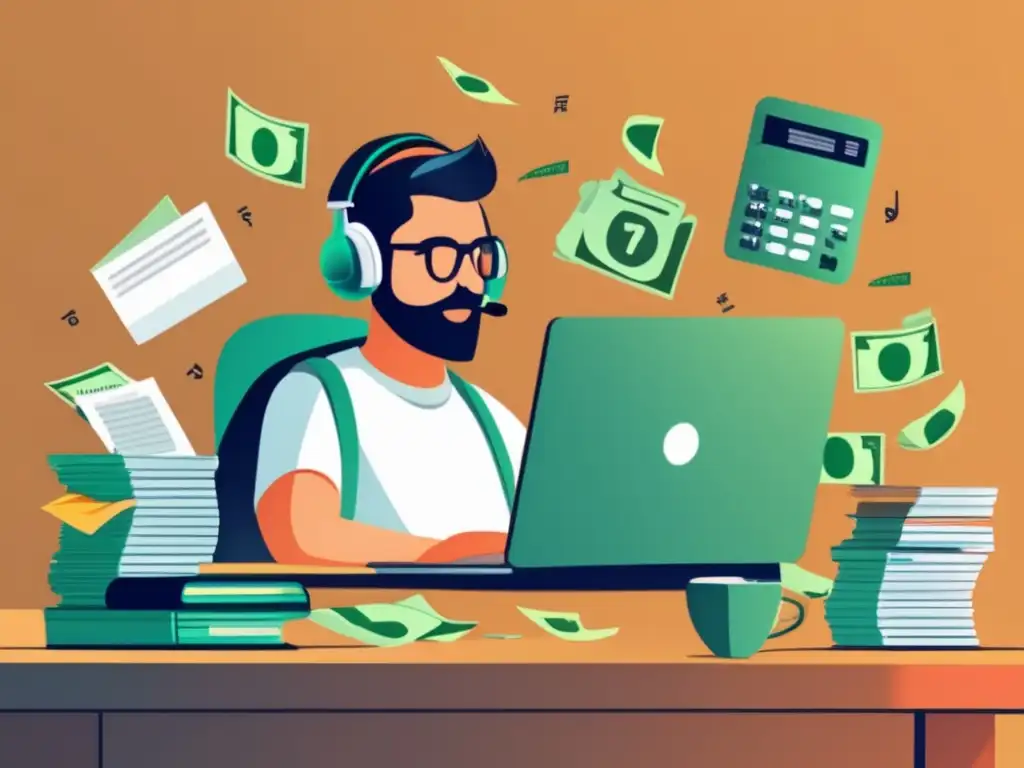 Freelancer organizado y exitoso Freelancer con gestión financiera: organizado, eficiente y exitoso