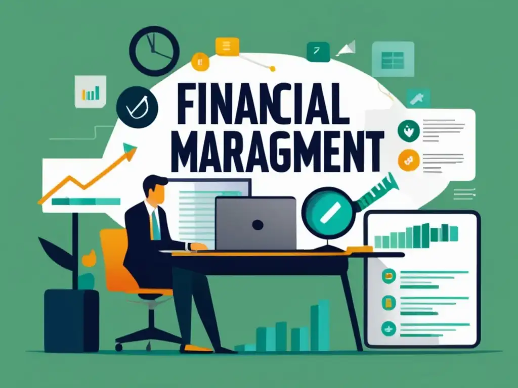 Proceso de gestión de riesgos financieros Ilustración minimalista de gestión de riesgos financieros para freelancers