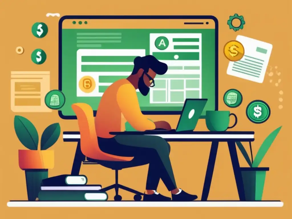 Freelancer trabajando con estabilidad financiera Estrategias financieras para freelancers con ambiciones familiares