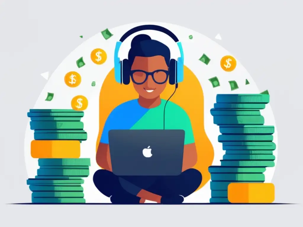 Freelancer productivo y ahorrador Freelancer productivo con técnicas de ahorro y éxito financiero