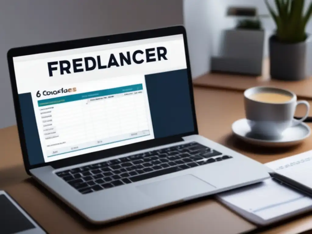 Escritorio organizado y asesor fiscal Ilustración minimalista: ¿Deducciones fiscales importantes para freelancers?