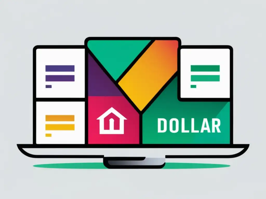 Gestión financiera para freelancers Cursos de gestión financiera para freelancers: diseño minimalista y efectivo con formas geométricas y iconos de finanzas