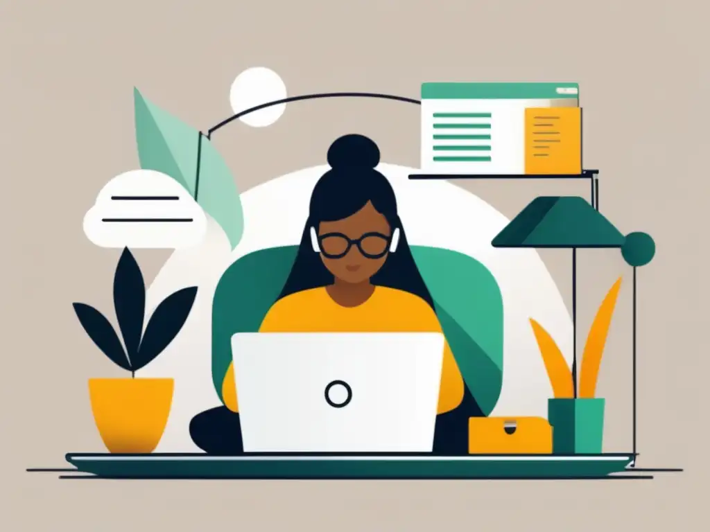 Freelancer generando ingresos pasivos Ilustración de freelancer generando ingresos pasivos con planificación y gestión financiera especializada