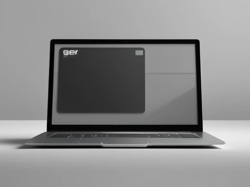 Estrategias de precios para freelancers Laptop minimalista con etiqueta de precio flotante - Estrategias de fijación de tarifas para freelancers