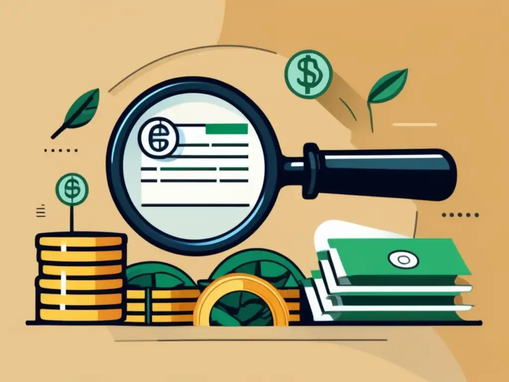 Mano sosteniendo lupa sobre dinero Mano sostiene lupa sobre dinero: metas financieras para freelancers