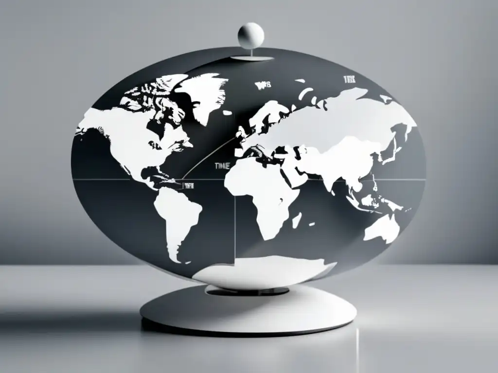 Globo con múltiples zonas horarias Globo minimalista con múltiples zonas horarias - Gestión de clientes en diferentes zonas horarias para freelancers