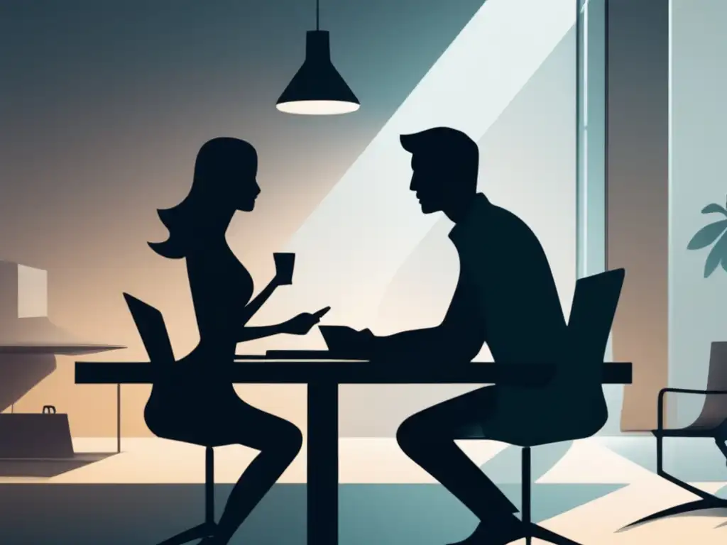 Freelancer negociando con cliente en oficina moderna Técnicas de negociación para freelancers en un entorno profesional y eficiente