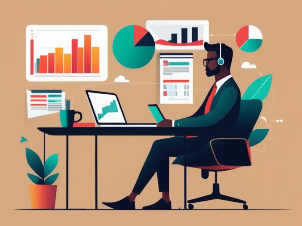 Negociación exitosa con freelancer Ilustración minimalista de freelancer negociando, con elementos representando habilidades de negociación para freelancers