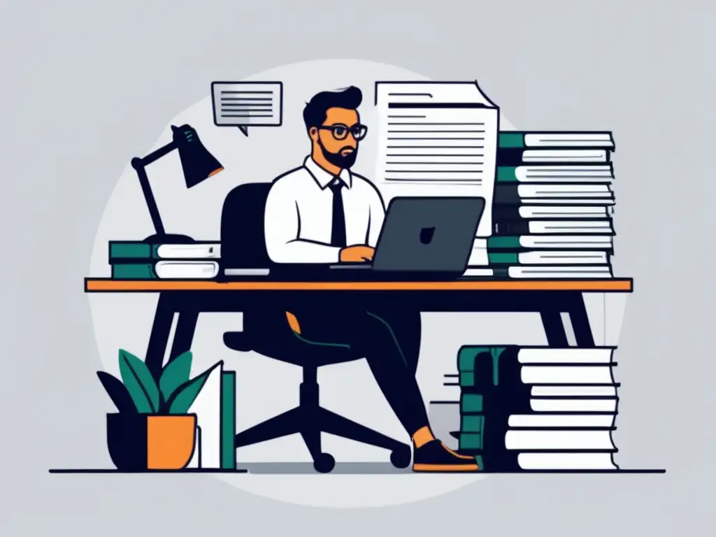 Freelancer negociando finanzas Ilustración minimalista de un freelancer negociando cláusulas financieras con determinación