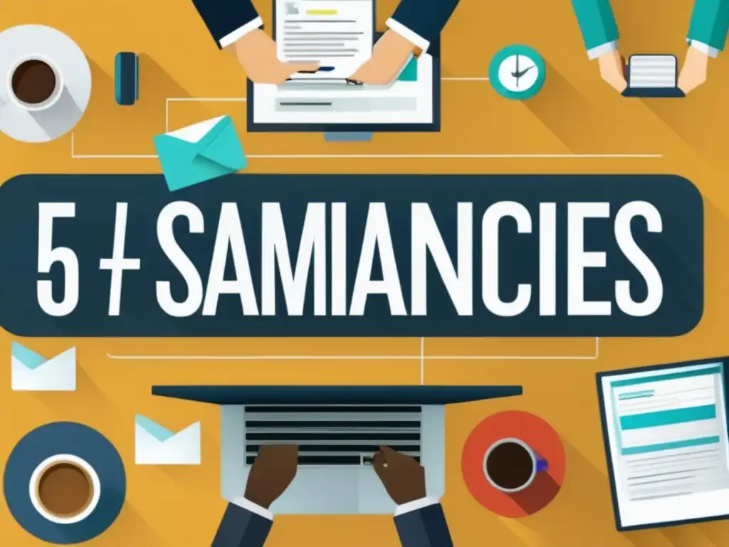 Mesa minimalista con checklist de negociación Imagen: Habilidades de negociación para freelancers - Escritorio minimalista con lista de verificación y laptop