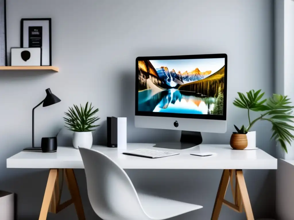Oficina en casa tranquila y productiva Oficina en casa minimalista con ingresos pasivos