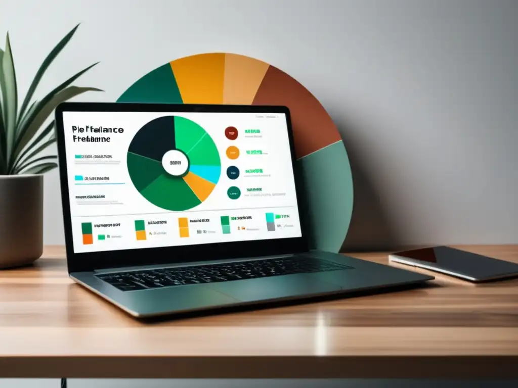 Opciones de inversión para freelancers Opciones inversión freelancers en minimalista imagen con laptop, gráfica de pastel y diferentes categorías de inversión
