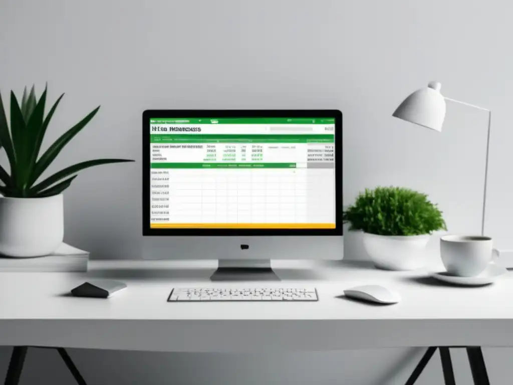 Imagen de escritorio minimalista con laptop y datos financieros Imagen de escritorio minimalista con laptop mostrando errores financieros para freelancers