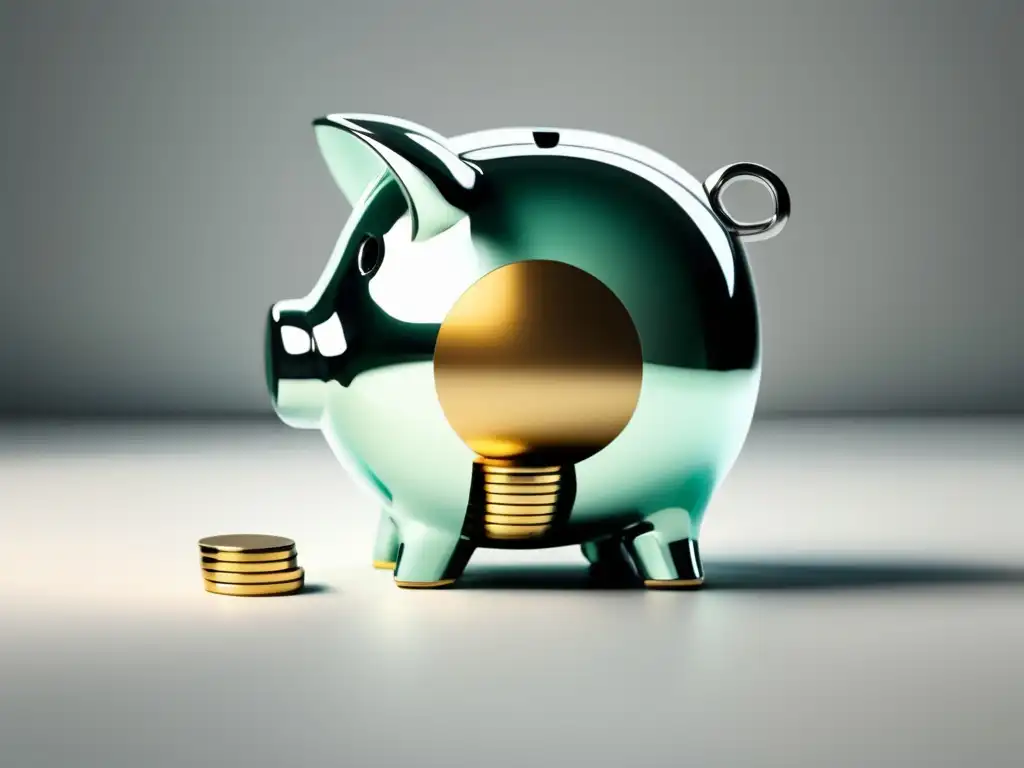 Ahorro y planificación financiera Piggy bank transparente con ahorros para una jubilación segura y evitando errores comunes