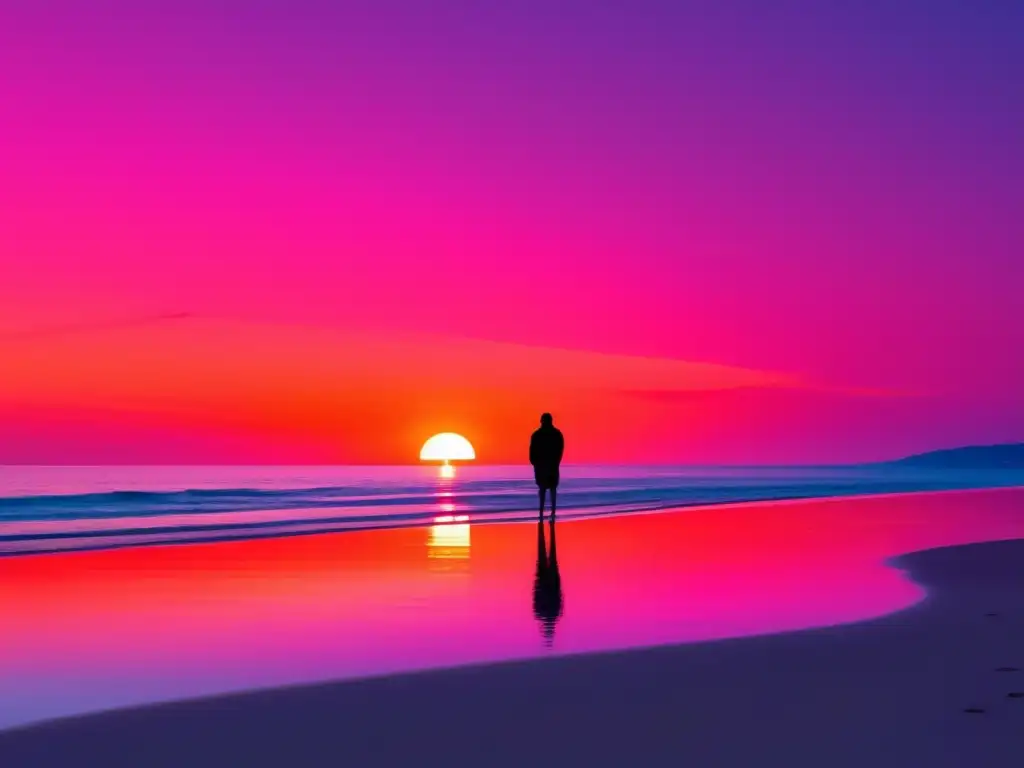 Atardecer vibrante en la playa Playa tranquila con atardecer vibrante - Ingresos pasivos para freelancers