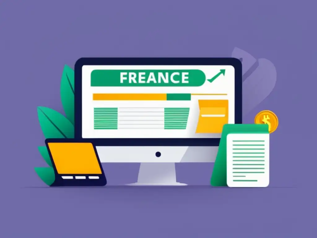 Separación de Finanzas Personales y de Negocio Ilustración minimalista de división entre finanzas personales y negocio freelance con ventajas de separación