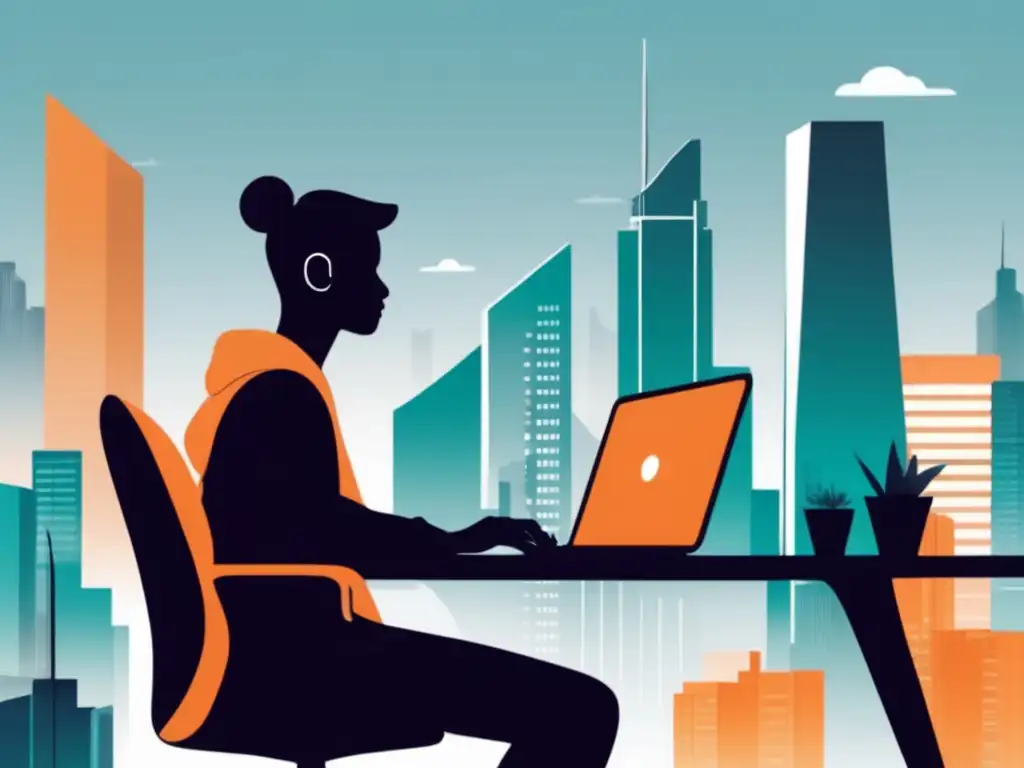 Freelancer gestionando finanzas en laptop Gestión financiera para freelancers en el mercado asiático