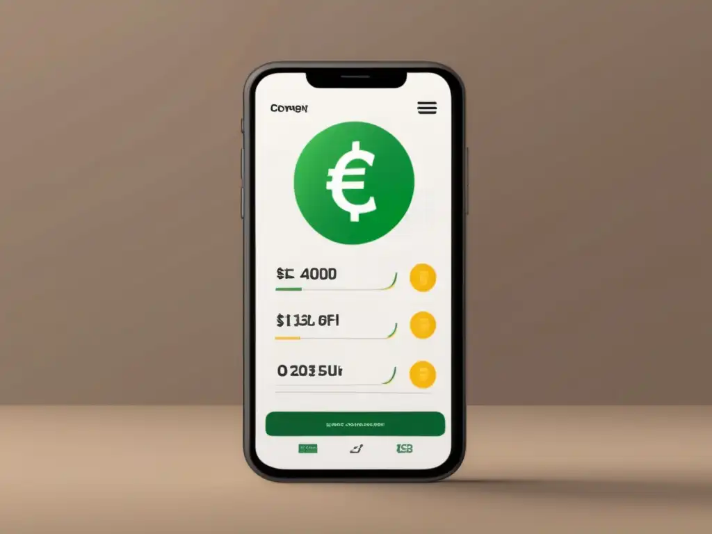 Smartphone con app de conversión de moneda Smartphone con app de conversión de monedas para freelancers