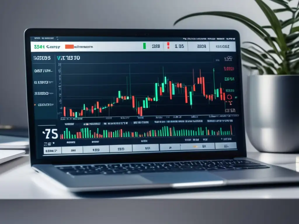 Espacio de trabajo minimalista con gráfico de conversión de divisas Evita pérdidas innecesarias al convertir moneda para freelancers