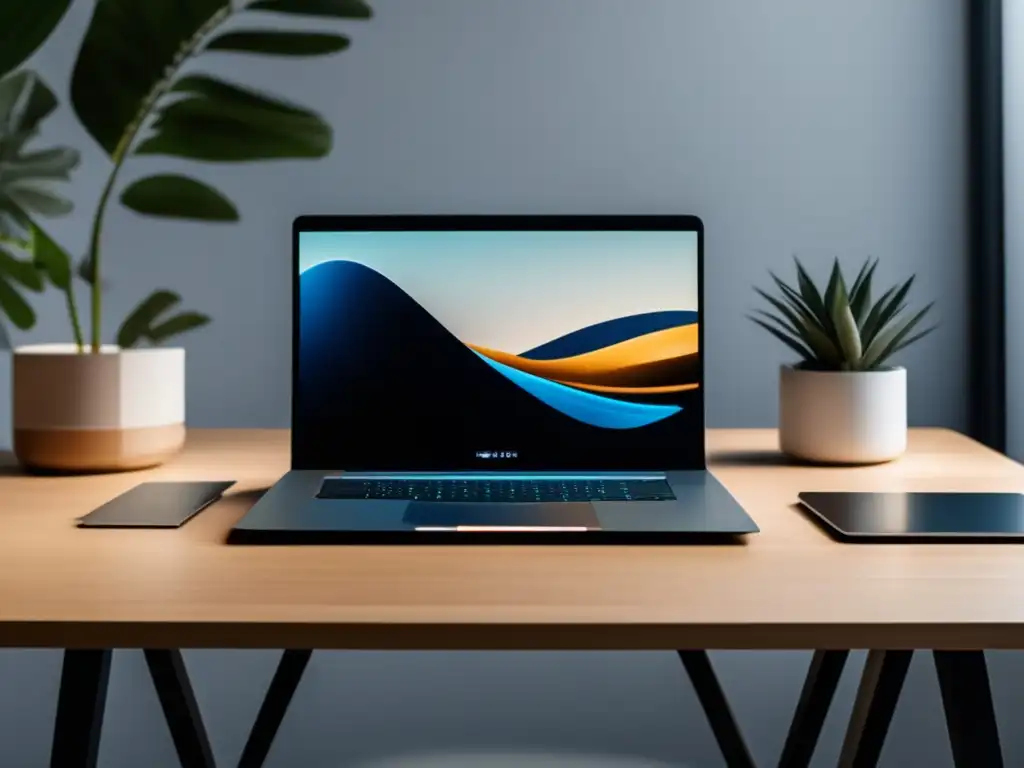 Espacio de trabajo minimalista y moderno Imagen de alta resolución para encabezado del artículo