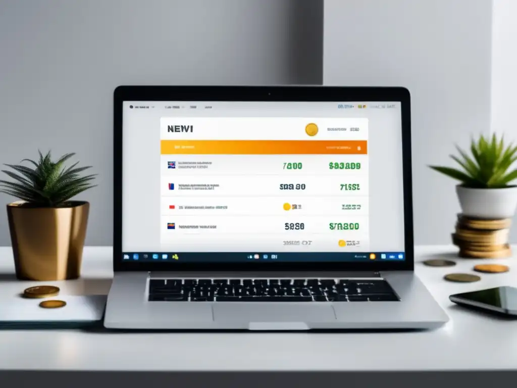 Espacio de trabajo minimalista para freelancer Escritorio minimalista para freelancer: gestión de diferentes monedas con eficiencia