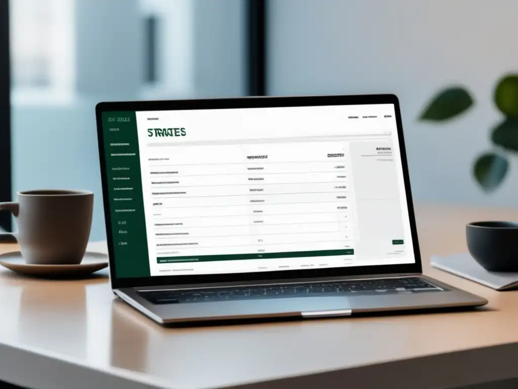 Espacio de trabajo minimalista con laptop, notas y precios Establecer tarifas efectivas como freelancer