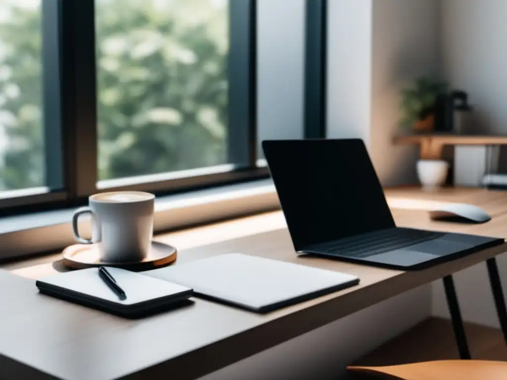 Espacio de trabajo minimalista para freelancers Espacio de trabajo minimalista con ingresos pasivos para freelancers